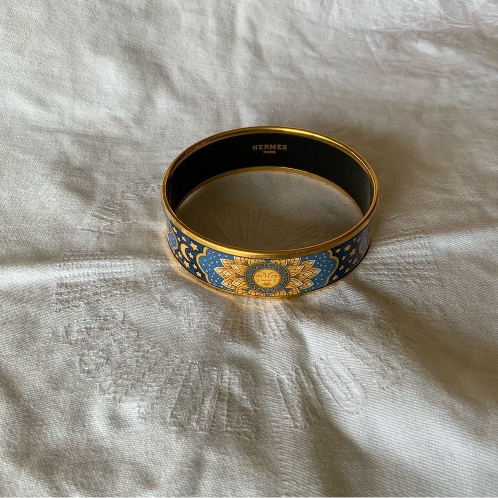 Vintage Hermes Enamel Bangle Bracelet
